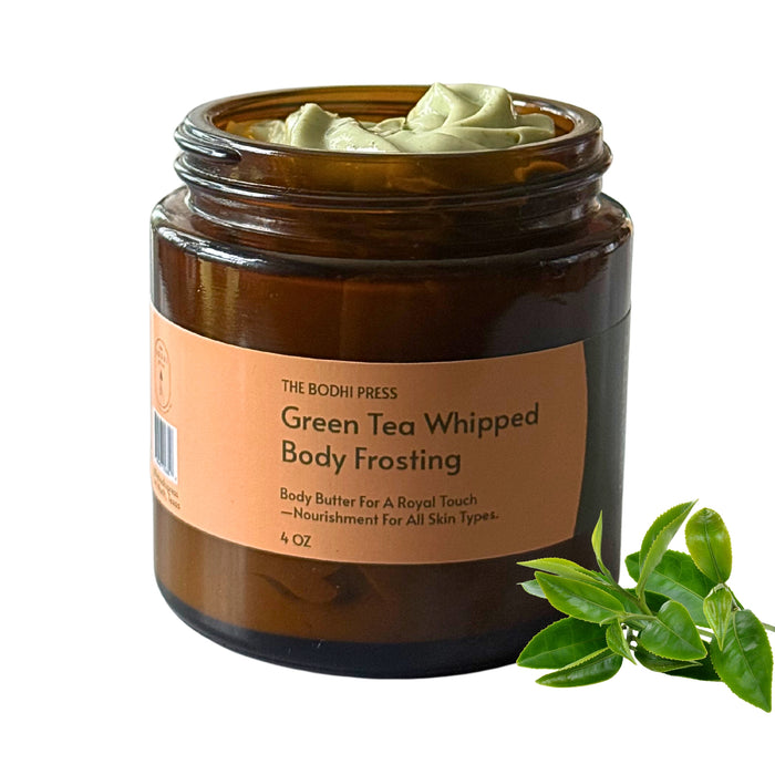 Green Tea Whipped Body Frosting – Lightweight Antioxidant Body Butter (4 oz)