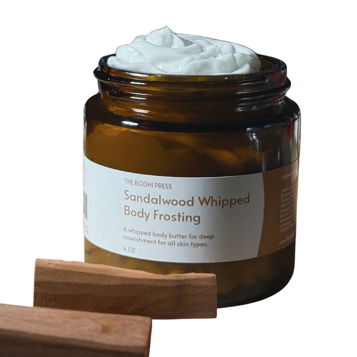 Sandalwood Whipped Body Frosting – Calming Moisture for All Skin Types (4 oz)