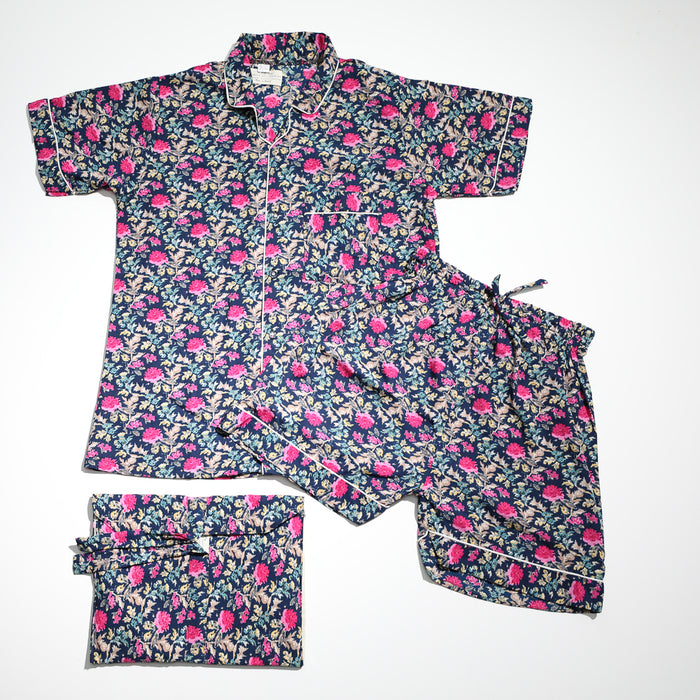 Silk Cotton Pajama Set – Luxurious Handmade Sleepwear for Effortless Elegance