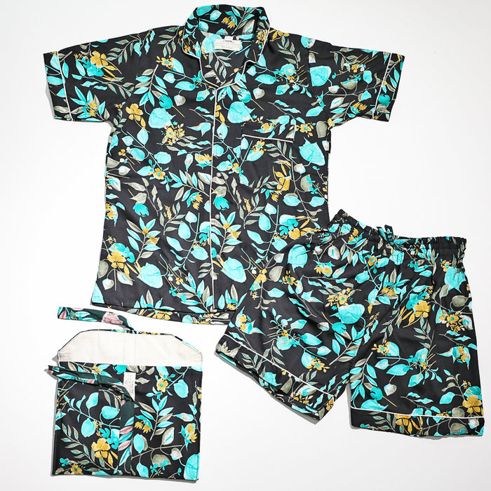 Silk Cotton Pajama Set – Luxurious Handmade Sleepwear for Effortless Elegance