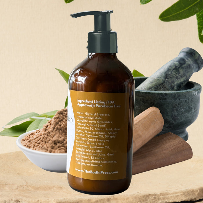 Goat Milk & Honey Lotion with Sandalwood – Nourishing Paraben-Free Moisturizer - 8 oz