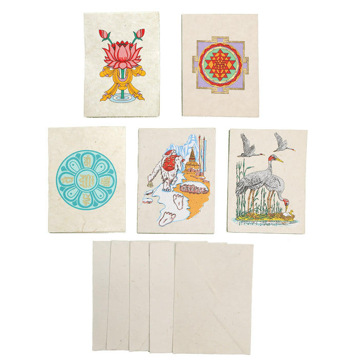 Vintage Greeting Card & Envelope Set I Blank Greeting Cards I Handmade Paper Cards