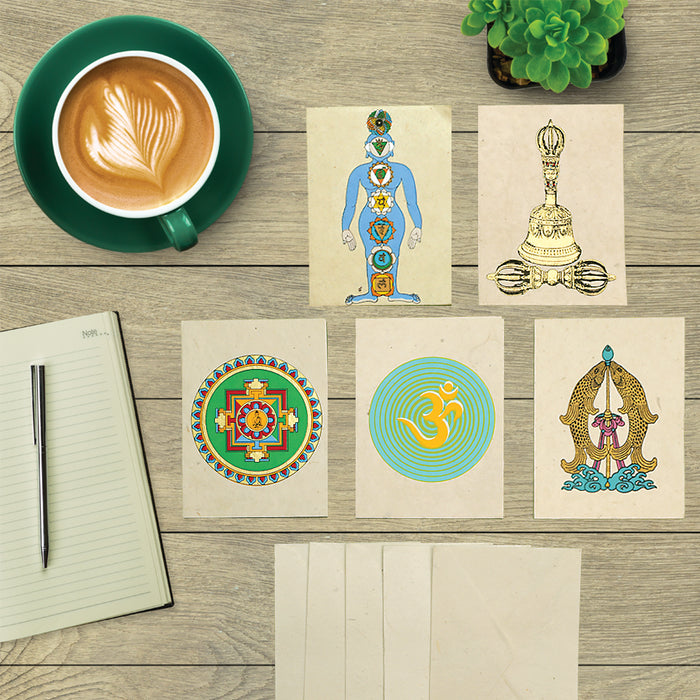 Vintage Greeting Card & Envelope Set I Blank Greeting Cards I Handmade Paper Cards