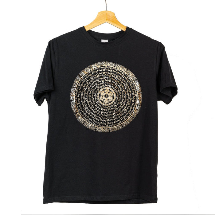 100% Cotton T-shirt : Harmonic Face & Pattern Design Graphic T-Shirt