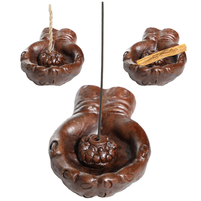 Handmade Terracotta Incense Holder – Artisan-Crafted Ash Catcher for Meditation & Yoga