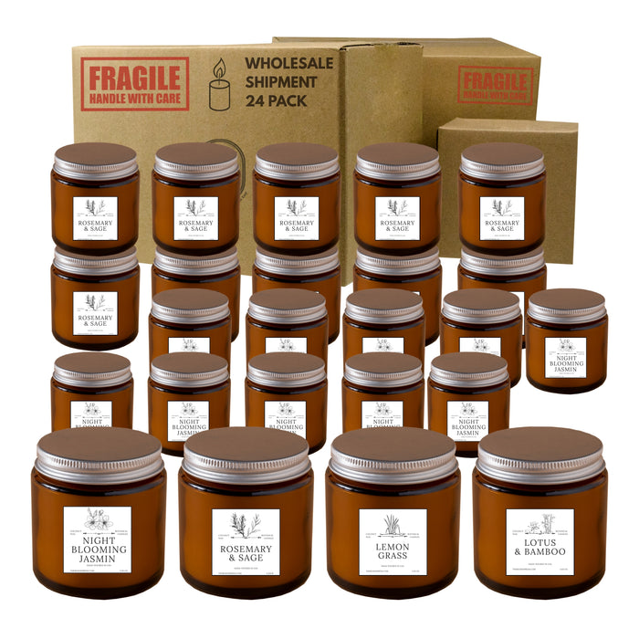 Bulk Order Hand-Poured Coconut Wax Candles – 12 Unit I 24 Unit Per Scent