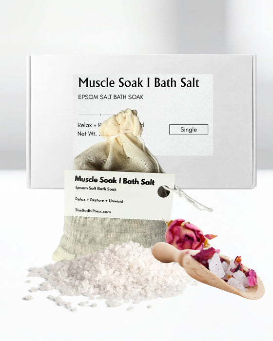 Epsom Salt Bath Soak with Rose Petals | Relaxing Muscle Soak | Sandalwood, Bergamot, Eucalyptus & Artemisia