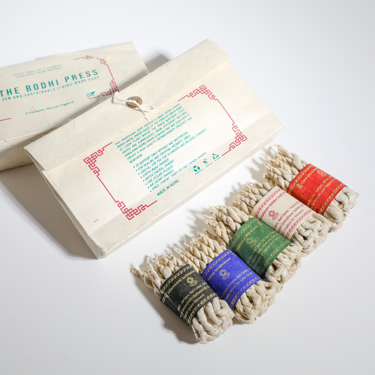 5 Elements Herbal Healing Rope Incense Bundle - The Bodhi Press