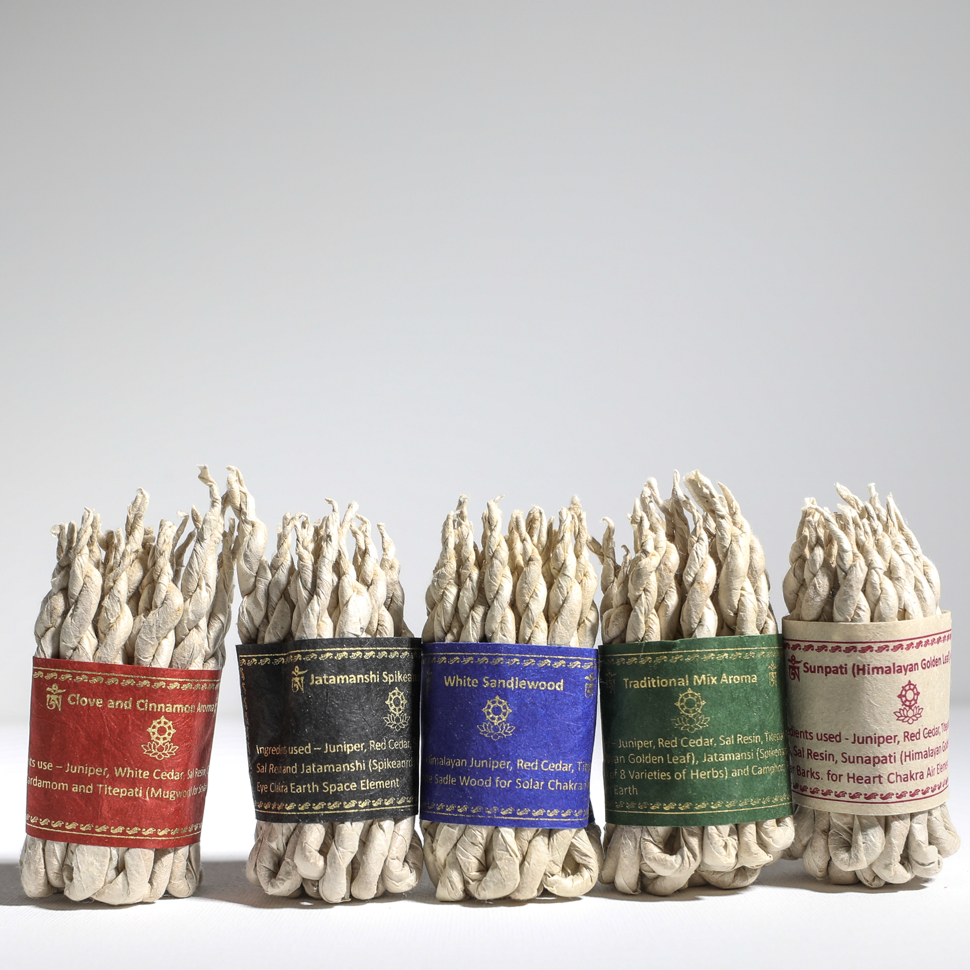 5 Elements Herbal Healing Rope Incense Bundle - The Bodhi Press