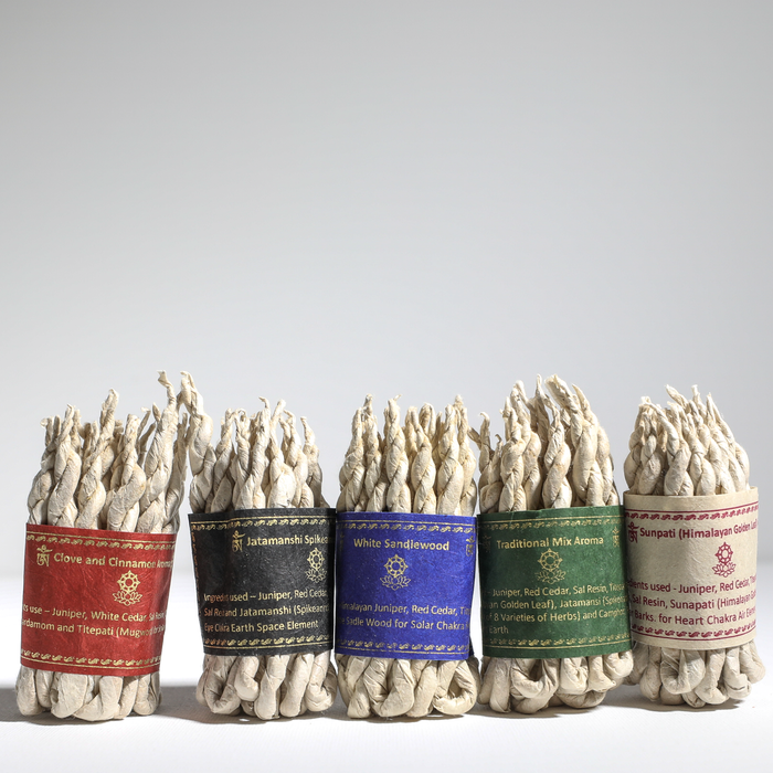 5 Elements Herbal Healing Rope Incense Bundle I Handmade, Eco-friendly & Sustainable