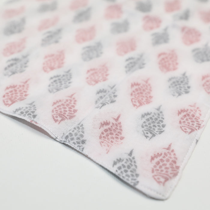 Handmade 100% Organic Cotton I 4 Layer Muslin Dhaka Baby Burp Cloth I Pack of 6