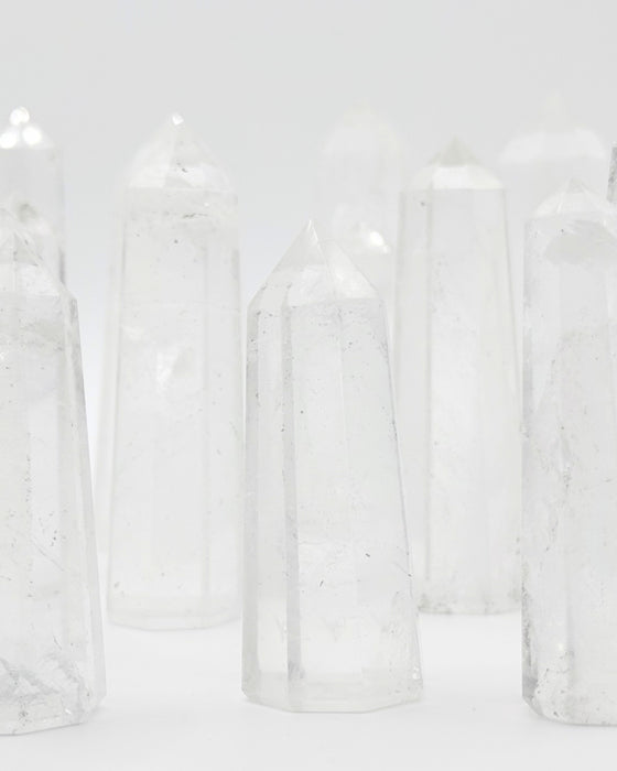 Clear Quartz Crystal Tower | Natural Healing Crystal Obelisk for Meditation, Energy & Protection