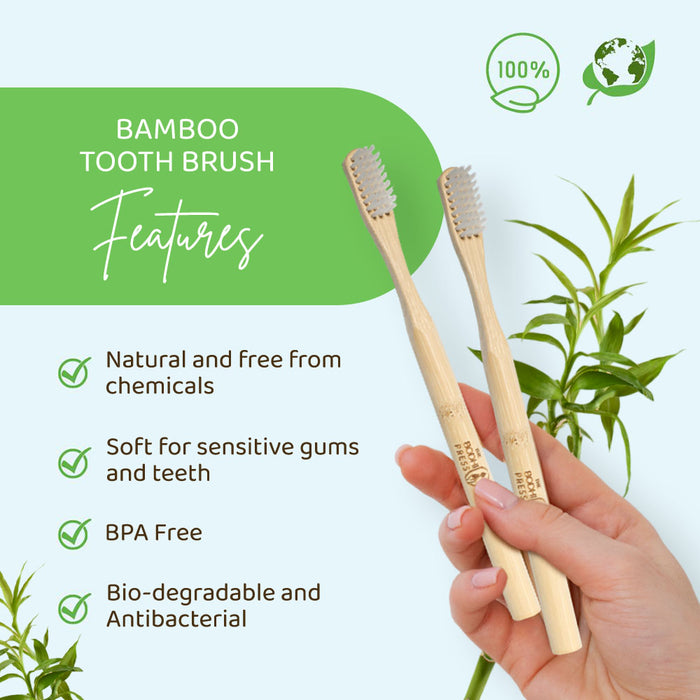 Premium Bamboo Toothbrush & Case Set: Eco-Friendly Oral Care