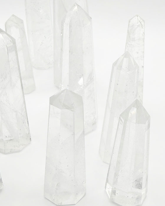 Clear Quartz Crystal Tower | Natural Healing Crystal Obelisk for Meditation, Energy & Protection