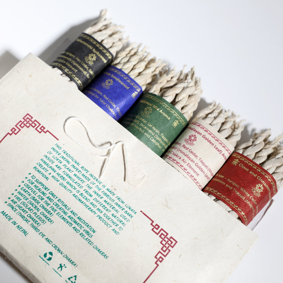 5 Elements Herbal Healing Rope Incense Bundle - The Bodhi Press