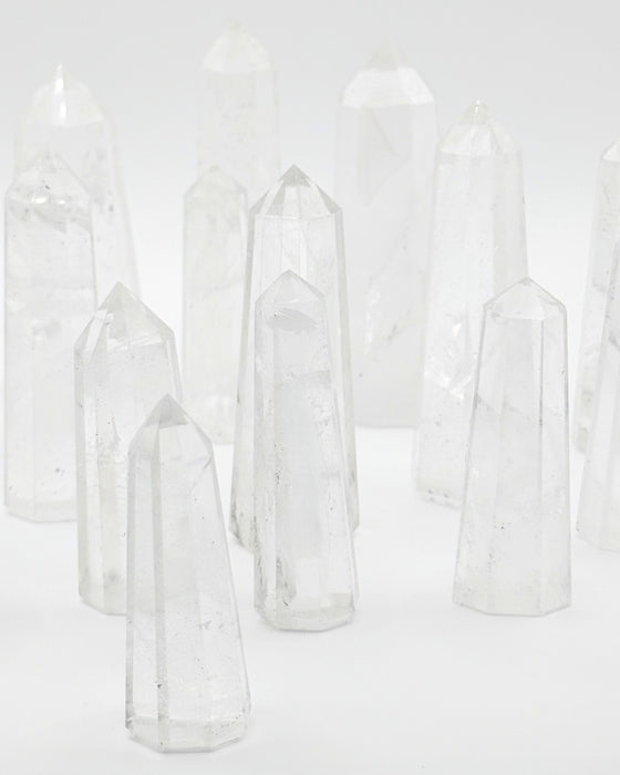 Clear Quartz Crystal Tower | Natural Healing Crystal Obelisk for Meditation, Energy & Protection