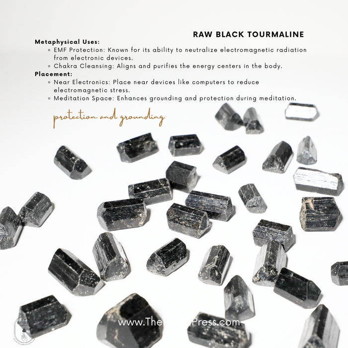 Black Tourmaline Crystals I Rough Raw Himalayan Natural Stones