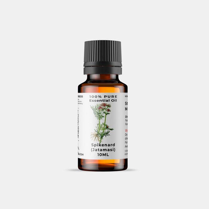 Experience the soothing and relaxing properties of High Altitude Himalayan Spikenard Essential Oil. Known for its grounding and calming effects, this oil is perfect for promoting tranquility and reducing stress. Add a few drops to your diffuser or massage onto your temples for a much-needed moment of relaxation.  Country of Origin: Nepal  Remember to always dilute essential oils before using them topically and consult with a professional aromatherapist for specific usage instructions