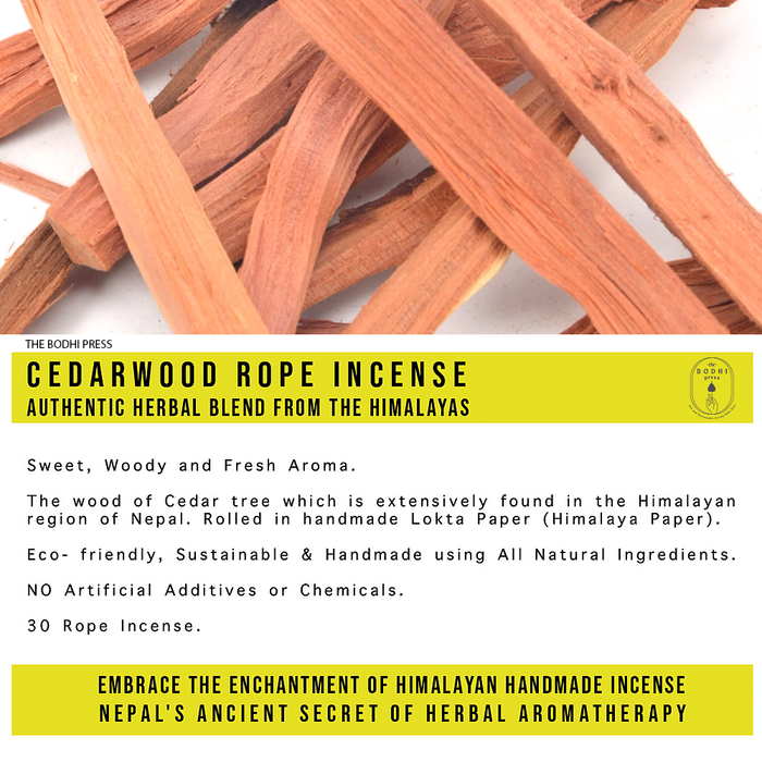 Cedarwood Handmade Rope Incense - The Bodhi Press