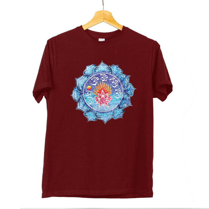 Embroidery Buddha Mandala Shirt, Buddha T Shirts,  Om T-shirts I Lotus Mandala Buddhist Shirt, OM Top, Mandala Tee, Women Gifts, Men Shirts